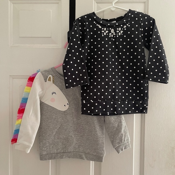 Carter’s 2T Girls Sweatshirts (set of 2 shirts) - Picture 1 of 13